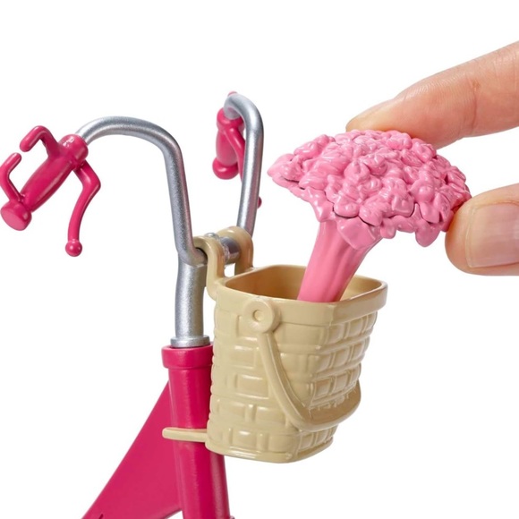 Barbie Bicycle with Basket of Flowers - Picture 4 of 10